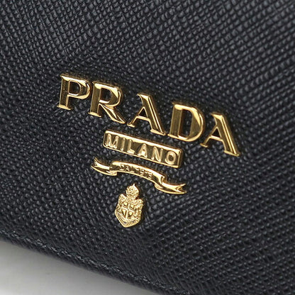 二手 Prada 名片夹女装品牌 PRADA Saffiano 皮革卡套皮革 1MC122 黑色 USDPR121148011