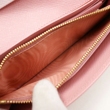Used Prada long wallet bi-fold ladies brand PRADA Saffiano multicolor 1MH132 pink USDPR121164011