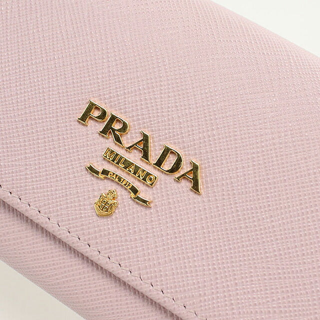 Used Prada long wallet bi-fold ladies brand PRADA Saffiano multicolor 1MH132 pink USDPR121164011