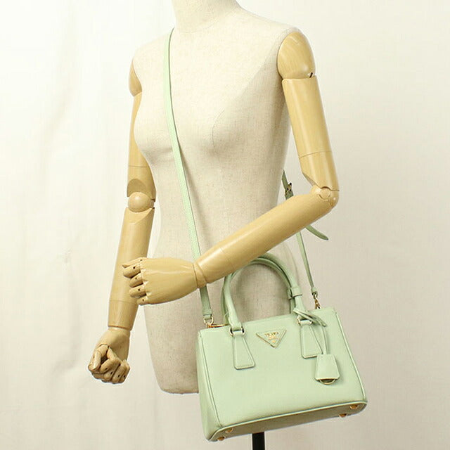 二手普拉达手提包女士品牌 PRADA Galleria 2WAY Saffiano 皮革小包 1BA896 绿色 USDPR121272011