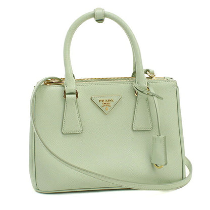 二手普拉达手提包女士品牌 PRADA Galleria 2WAY Saffiano 皮革小包 1BA896 绿色 USDPR121272011