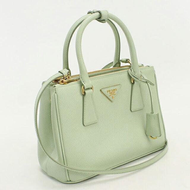 二手普拉达手提包女士品牌 PRADA Galleria 2WAY Saffiano 皮革小包 1BA896 绿色 USDPR121272011