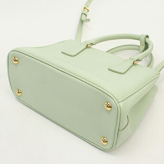 二手普拉达手提包女士品牌 PRADA Galleria 2WAY Saffiano 皮革小包 1BA896 绿色 USDPR121272011