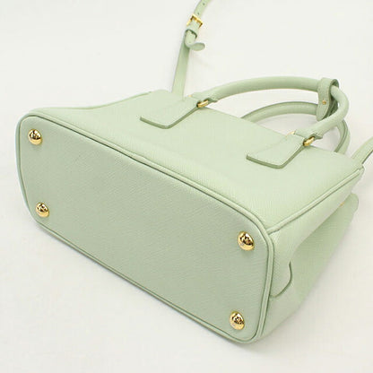 二手普拉达手提包女士品牌 PRADA Galleria 2WAY Saffiano 皮革小包 1BA896 绿色 USDPR121272011