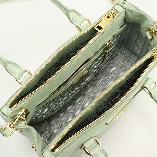 二手普拉达手提包女士品牌 PRADA Galleria 2WAY Saffiano 皮革小包 1BA896 绿色 USDPR121272011