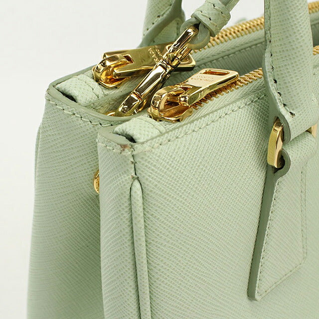 二手普拉达手提包女士品牌 PRADA Galleria 2WAY Saffiano 皮革小包 1BA896 绿色 USDPR121272011