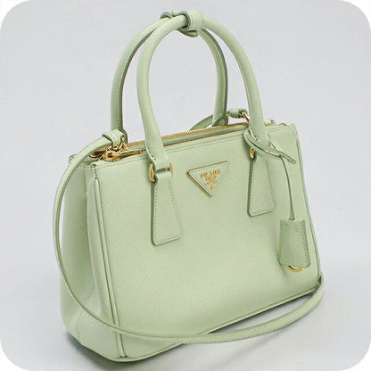 二手普拉达手提包女士品牌 PRADA Galleria 2WAY Saffiano 皮革小包 1BA896 绿色 USDPR121272011