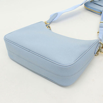 二手 Prada 单肩包女式品牌 PRADA 重新版 2005 2WAY Saffiano 皮革包 1BH204 蓝色 USDPR121273011