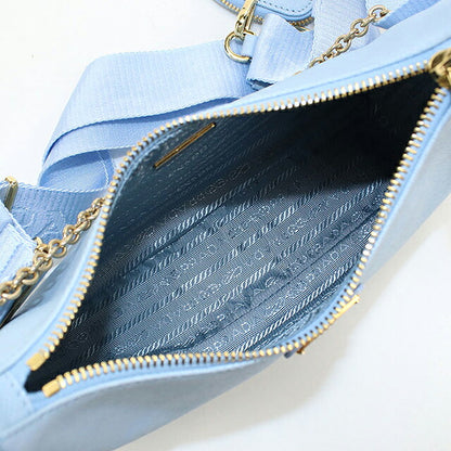 二手 Prada 单肩包女式品牌 PRADA 重新版 2005 2WAY Saffiano 皮革包 1BH204 蓝色 USDPR121273011