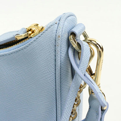 二手 Prada 单肩包女式品牌 PRADA 重新版 2005 2WAY Saffiano 皮革包 1BH204 蓝色 USDPR121273011