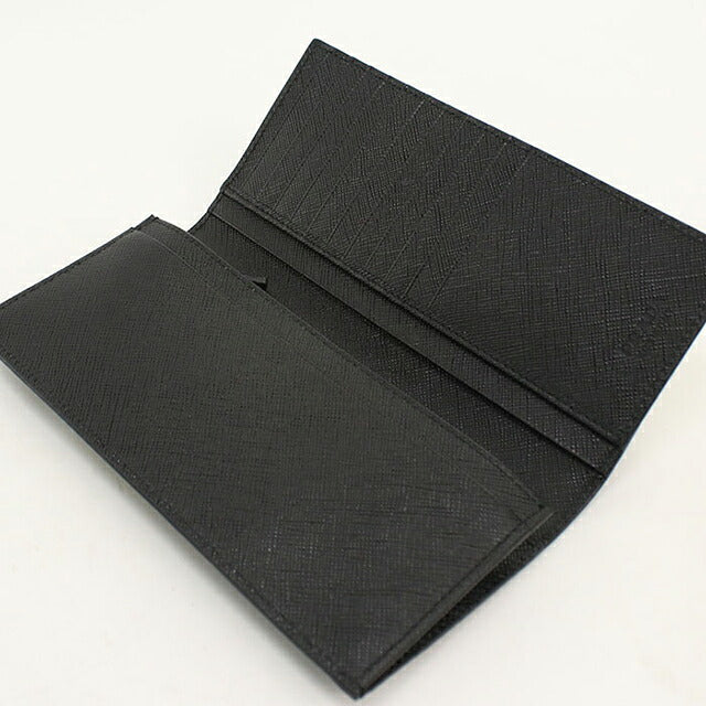 二手普拉达长钱包双折男士品牌PRADA Saffiano皮革钱包2MV836黑色USDPR121307011