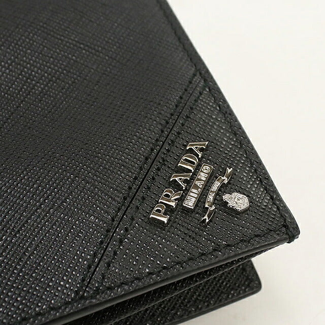 二手普拉达长钱包双折男士品牌PRADA Saffiano皮革钱包2MV836黑色USDPR121307011