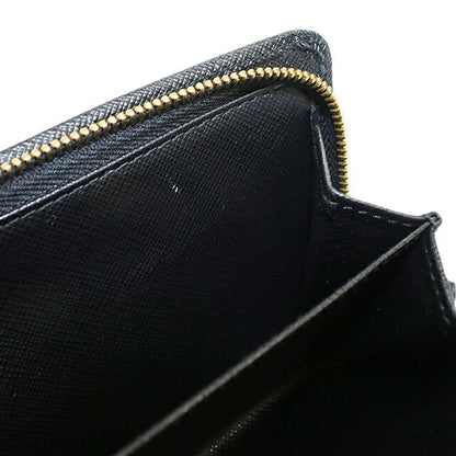 二手 Prada 双折钱包 双折钱包 紧凑型女士品牌 PRADA Saffiano 皮革钱包 1ML225 黑色 USDPR121308011