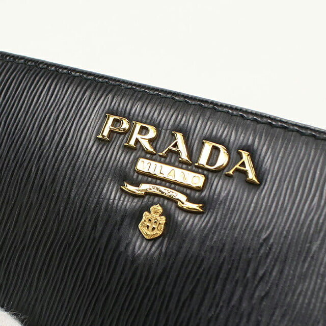 二手 Prada 双折钱包 双折钱包 紧凑型女士品牌 PRADA 1ML018 黑色 USDPR121309011