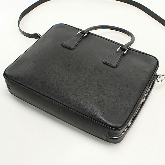 二手 Prada 公文包男士品牌 PRADA Saffiano 皮革皮革黑色 USDPR121480011