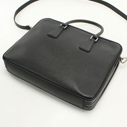 二手 Prada 公文包男士品牌 PRADA Saffiano 皮革皮革黑色 USDPR121480011