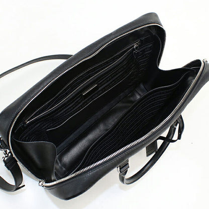 二手 Prada 公文包男士品牌 PRADA Saffiano 皮革皮革黑色 USDPR121480011
