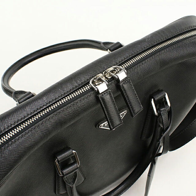 二手 Prada 公文包男士品牌 PRADA Saffiano 皮革皮革黑色 USDPR121480011