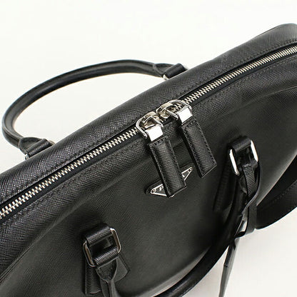 二手 Prada 公文包男士品牌 PRADA Saffiano 皮革皮革黑色 USDPR121480011