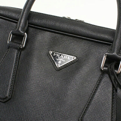 二手 Prada 公文包男士品牌 PRADA Saffiano 皮革皮革黑色 USDPR121480011