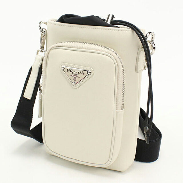 二手 Prada 斜挎单肩包男士品牌 PRADA 皮革智能手机套 2ZH155 白色 USDPR121481011