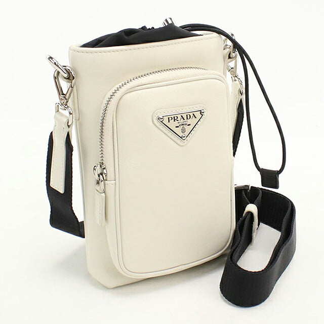 二手 Prada 斜挎单肩包男士品牌 PRADA 皮革智能手机套 2ZH155 白色 USDPR121481011