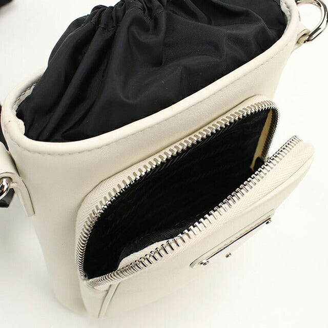 二手 Prada 斜挎单肩包男士品牌 PRADA 皮革智能手机套 2ZH155 白色 USDPR121481011