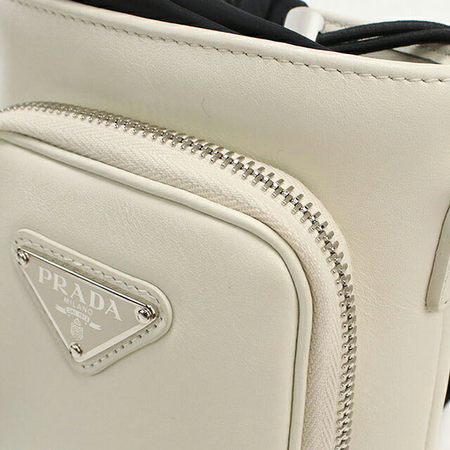 二手 Prada 斜挎单肩包男士品牌 PRADA 皮革智能手机套 2ZH155 白色 USDPR121481011