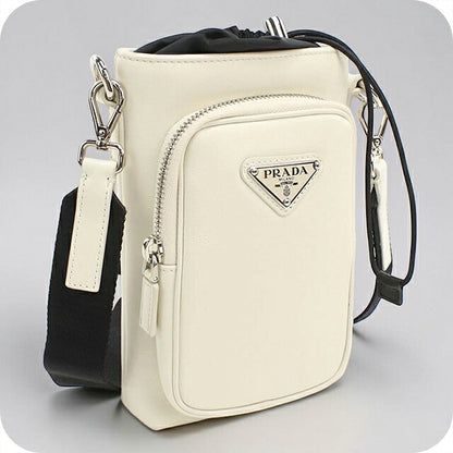 二手 Prada 斜挎单肩包男士品牌 PRADA 皮革智能手机套 2ZH155 白色 USDPR121481011