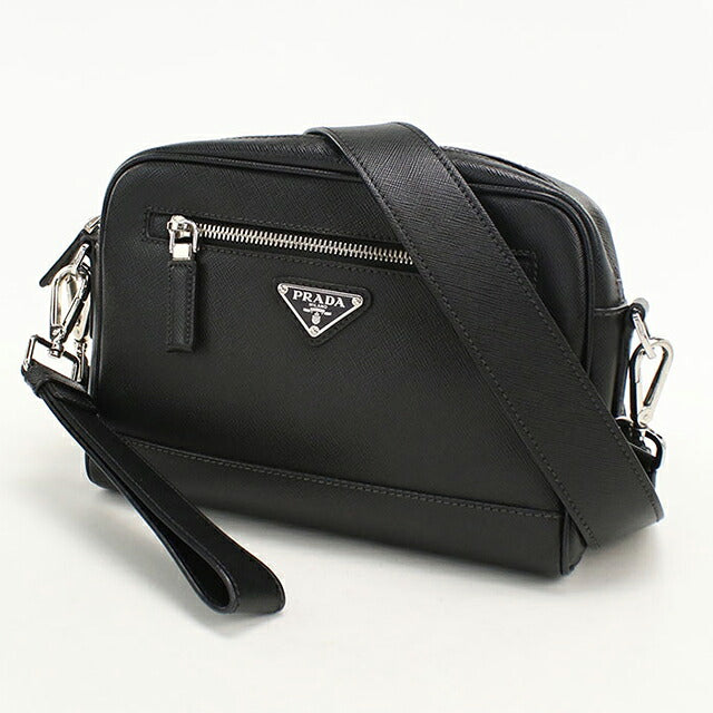二手 Prada 斜挎包男士品牌 PRADA Saffiano 皮革包皮革 2VH063 黑色 USDPR121487011