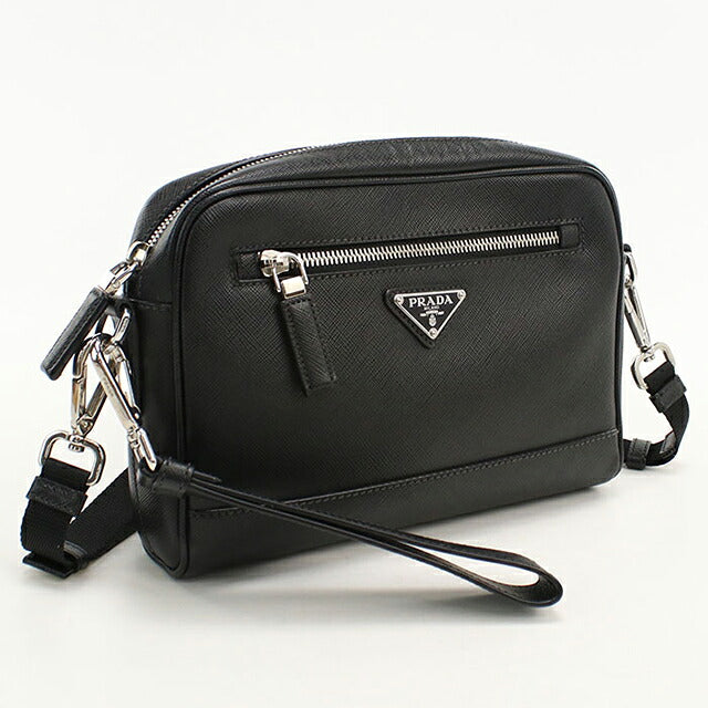 二手 Prada 斜挎包男士品牌 PRADA Saffiano 皮革包皮革 2VH063 黑色 USDPR121487011