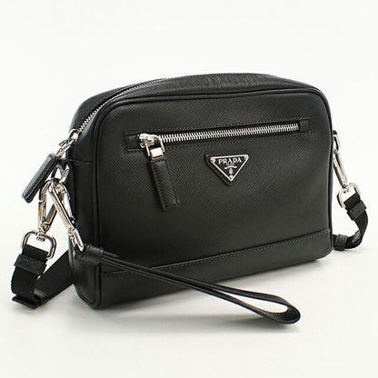 二手 Prada 斜挎包男士品牌 PRADA Saffiano 皮革包皮革 2VH063 黑色 USDPR121487011