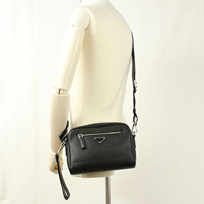 二手 Prada 斜挎包男士品牌 PRADA Saffiano 皮革包皮革 2VH063 黑色 USDPR121487011