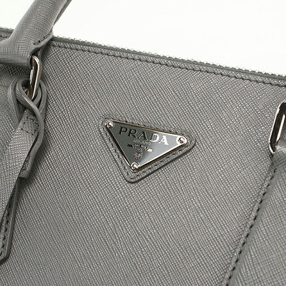 二手 Prada 手提包男士品牌 PRADA Saffiano 皮革皮革灰色 USDPR121497011