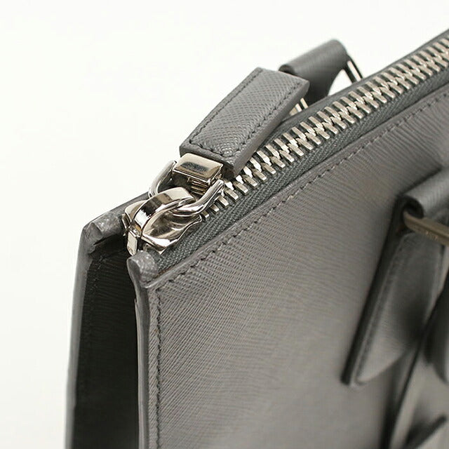 二手 Prada 手提包男士品牌 PRADA Saffiano 皮革皮革灰色 USDPR121497011