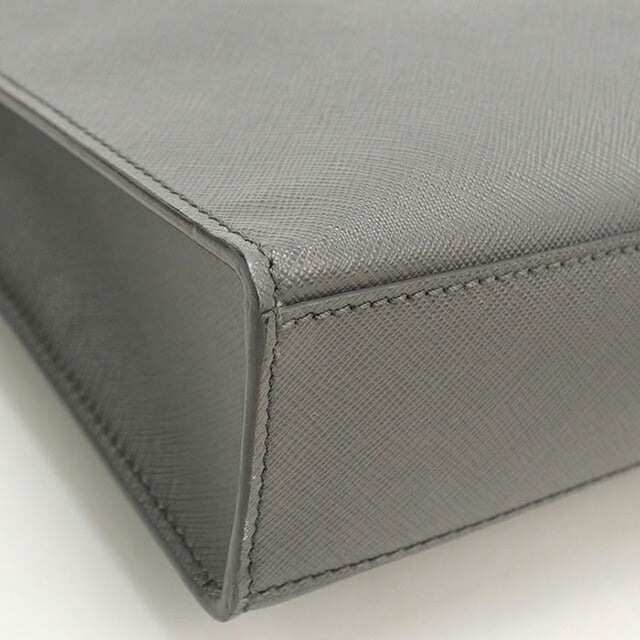 二手 Prada 手提包男士品牌 PRADA Saffiano 皮革皮革灰色 USDPR121497011