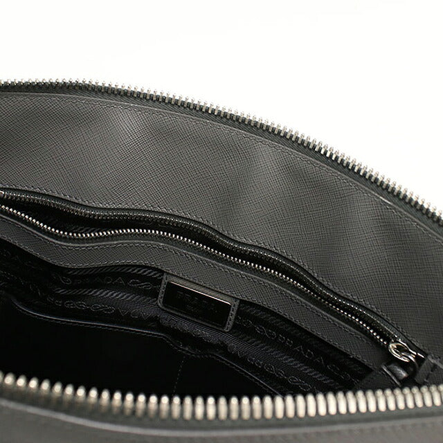 二手 Prada 手提包男士品牌 PRADA Saffiano 皮革皮革灰色 USDPR121497011