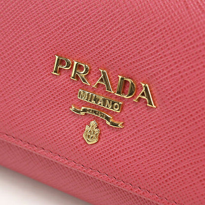 二手 Prada 长钱包双折女装品牌 PRADA Saffiano 多色钱包皮革 1MH132 粉色 USDPR121500011