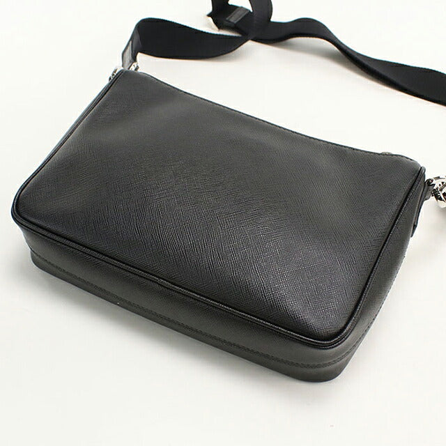 二手 Prada 斜挎包单肩包男女通用品牌 PRADA Saffiano 皮革包皮革黑色 USDPR121520011