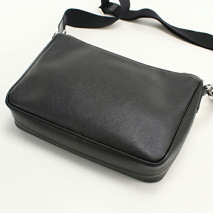 二手 Prada 斜挎包单肩包男女通用品牌 PRADA Saffiano 皮革包皮革黑色 USDPR121520011