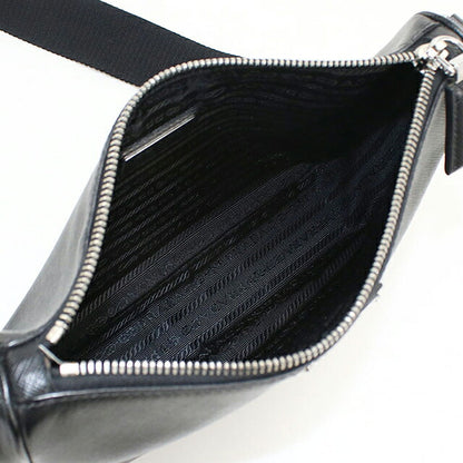 二手 Prada 斜挎包单肩包男女通用品牌 PRADA Saffiano 皮革包皮革黑色 USDPR121520011