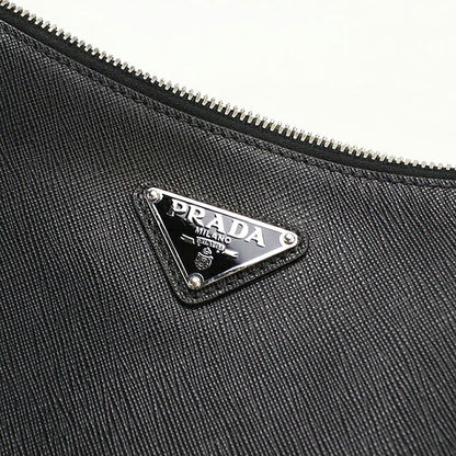 二手 Prada 斜挎包单肩包男女通用品牌 PRADA Saffiano 皮革包皮革黑色 USDPR121520011