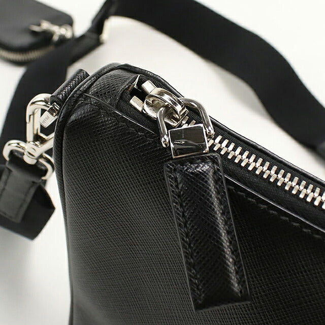 二手 Prada 斜挎包单肩包男女通用品牌 PRADA Saffiano 皮革包皮革黑色 USDPR121520011