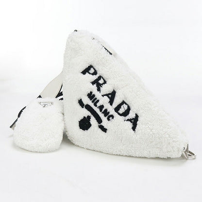 中古 プラダ 斜め掛け ショルダーバッグ レディース ブランド PRADA トライアングル 1BH190 ホワイト バッグ USDPR87810011