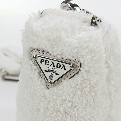 中古 プラダ 斜め掛け ショルダーバッグ レディース ブランド PRADA トライアングル 1BH190 ホワイト バッグ USDPR87810011