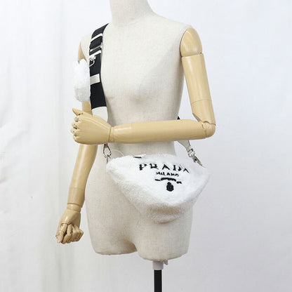 中古 プラダ 斜め掛け ショルダーバッグ レディース ブランド PRADA トライアングル 1BH190 ホワイト バッグ USDPR87810011