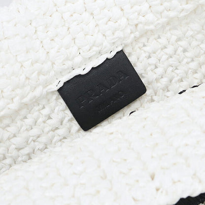 中古 プラダ カゴバッグ レディース ブランド PRADA スモールクロシェ 1BG422 ホワイト バッグ USDPR87881011