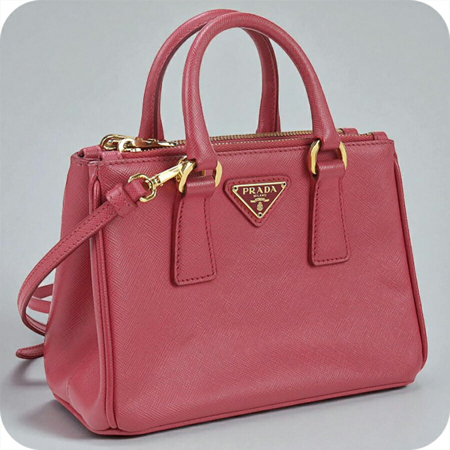中古 プラダ ハンドバッグ レディース ブランド PRADA ガレリア ミニバッグ 1BA906 ピンク バッグ USDPR92719011