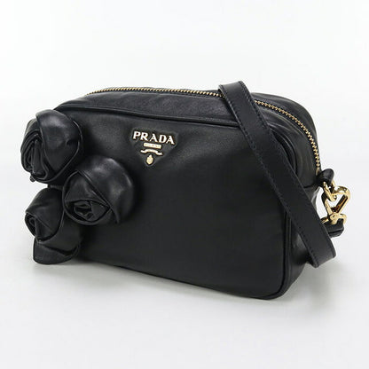 中古 プラダ 斜め掛け ショルダーバッグ レディース ブランド PRADA レザー BP0166 UHG F0002 ブラック バッグ USDPR92909011