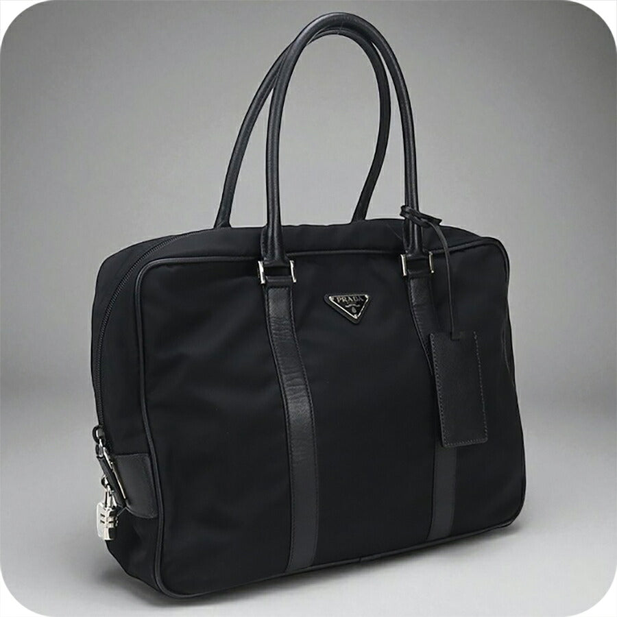中古 プラダ ブリーフケース メンズ ブランド PRADA ビジネスバッグ VA0702 ブラック バッグ USDPR93724011